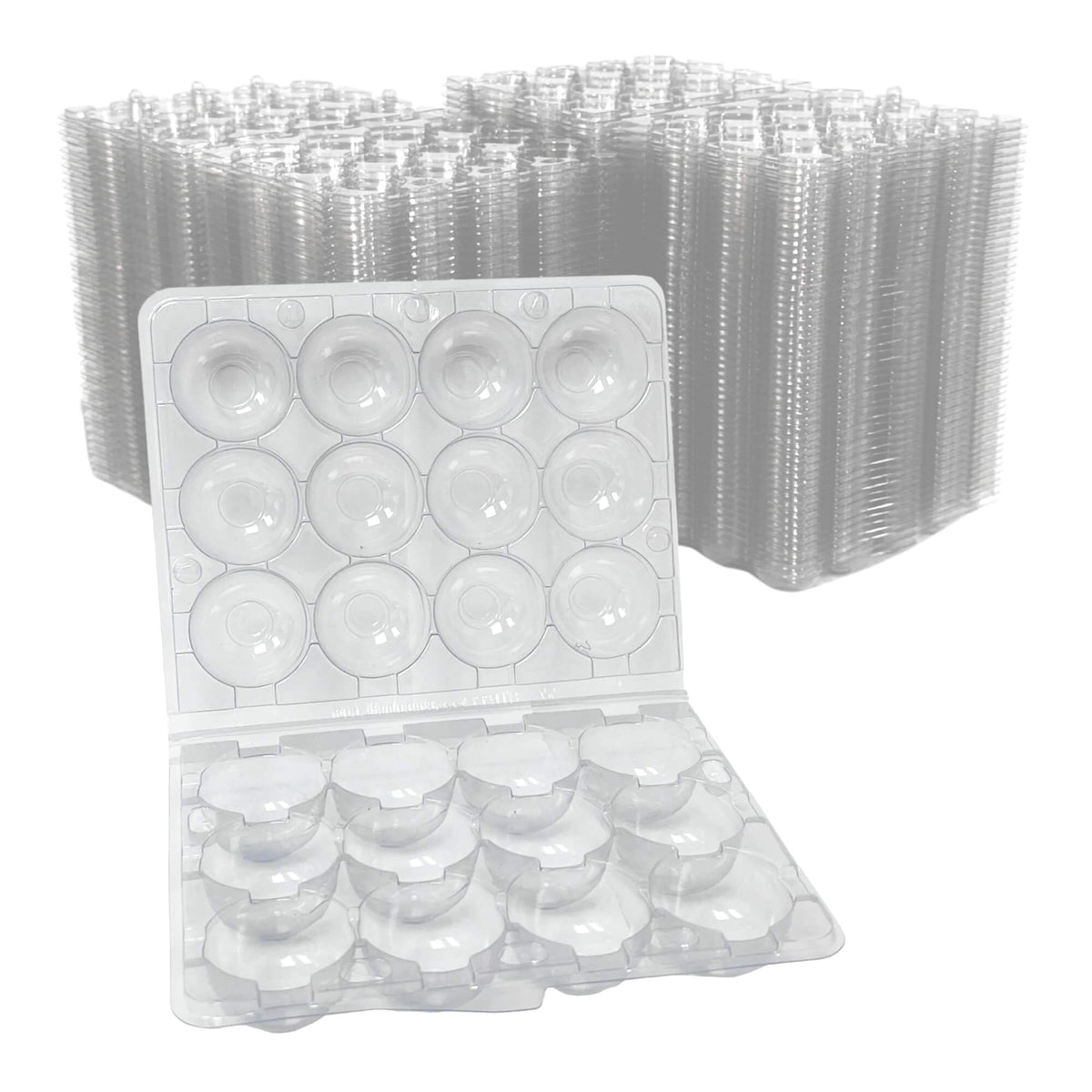 12-Egg Carton (Quail) - Clear Plastic