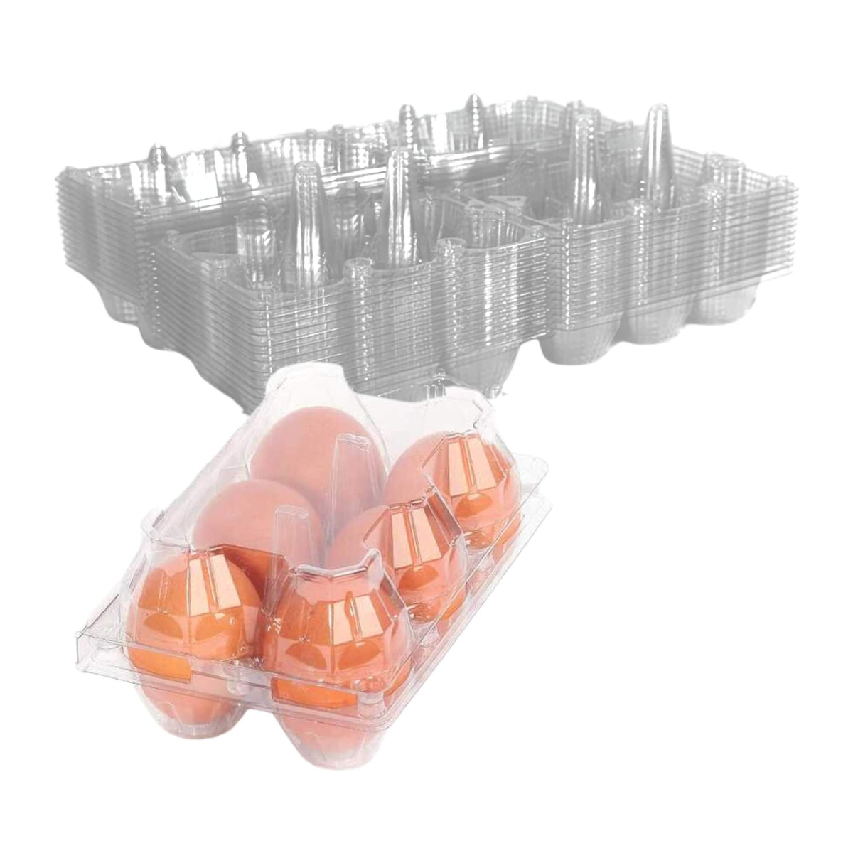 6-Egg Carton - Clear Plastic