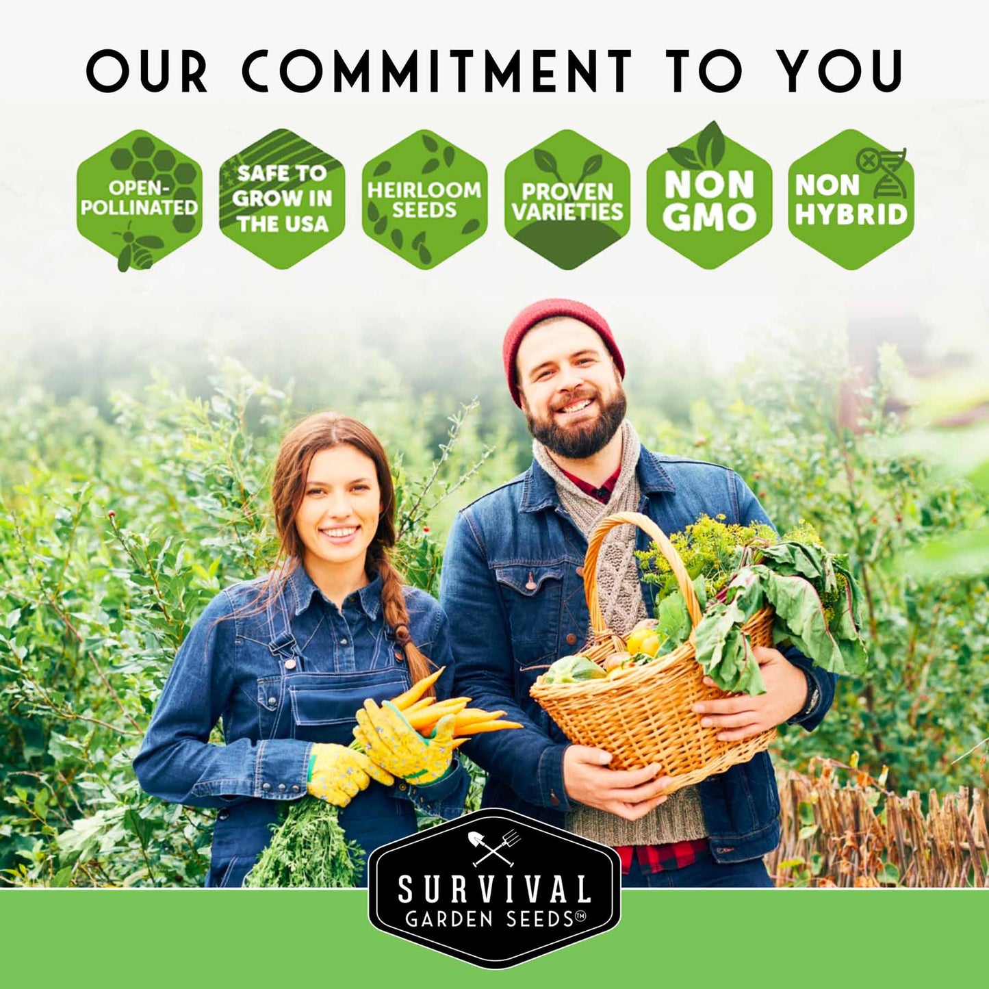 15 Variety Vegetable Garden Seed Collection – Non-GMO Heirloom Survival Seed Vault for Year-Round Growing