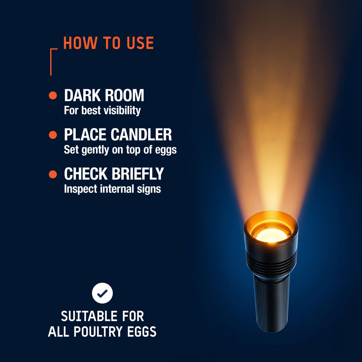 Rechargeable LED Egg Candler