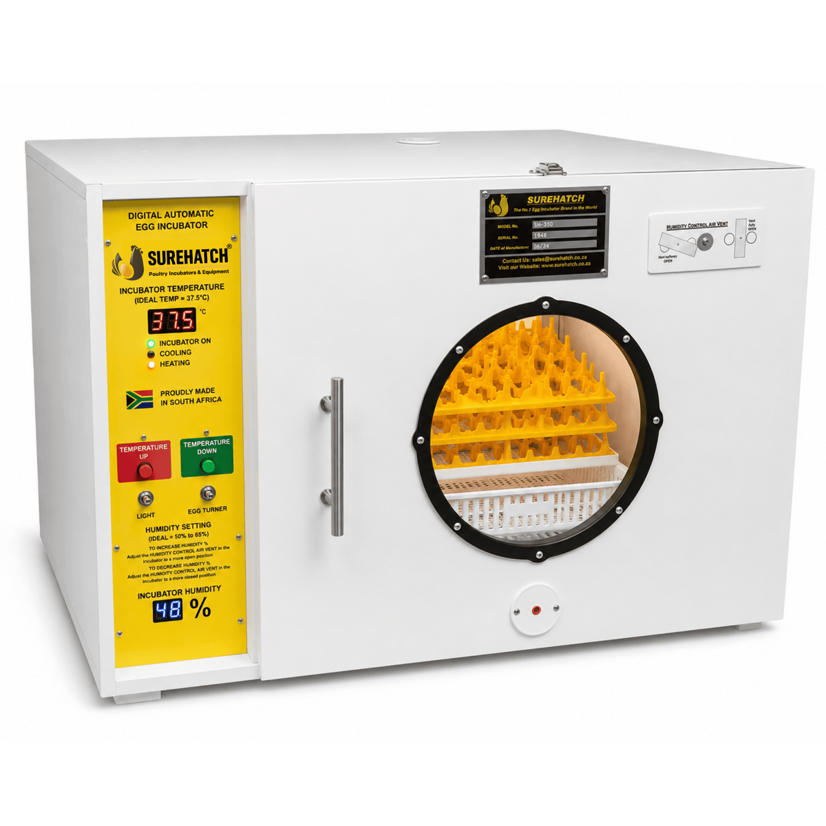 370 Egg Homesteader Incubator - Surehatch Auto Digital Egg Incubator