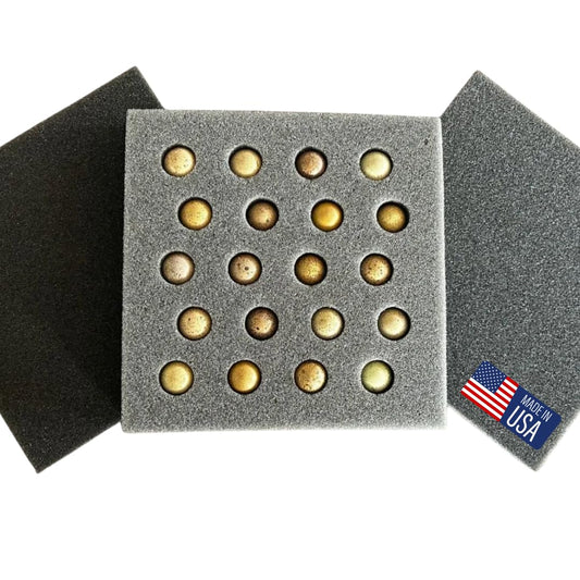 Button Quail Egg Foam Shipper 20 Hole Sets - Safe Egg Transport for Button Quail Eggs 10 Count